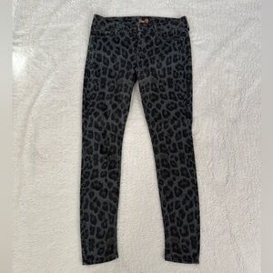 MOTHER Gray Leopard Print Jeans